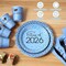 350pcs Class of 2026 Graduation Plates and Napkins Set, Disposable Paper Plate Set Polka Dots Plates Napkins Cups Knife Fork Spoon for Graduation Party Decorations and Supplies,Serve 50(Light Blue)